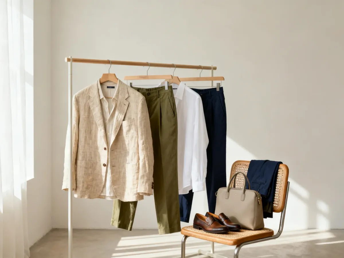 Letnie elementy garderoby smart casual z lnianą marynarką