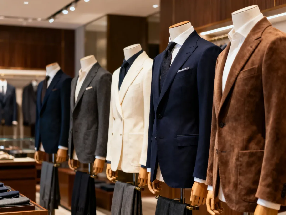 Różne style włoskich garniturów od formalnych po swobodne