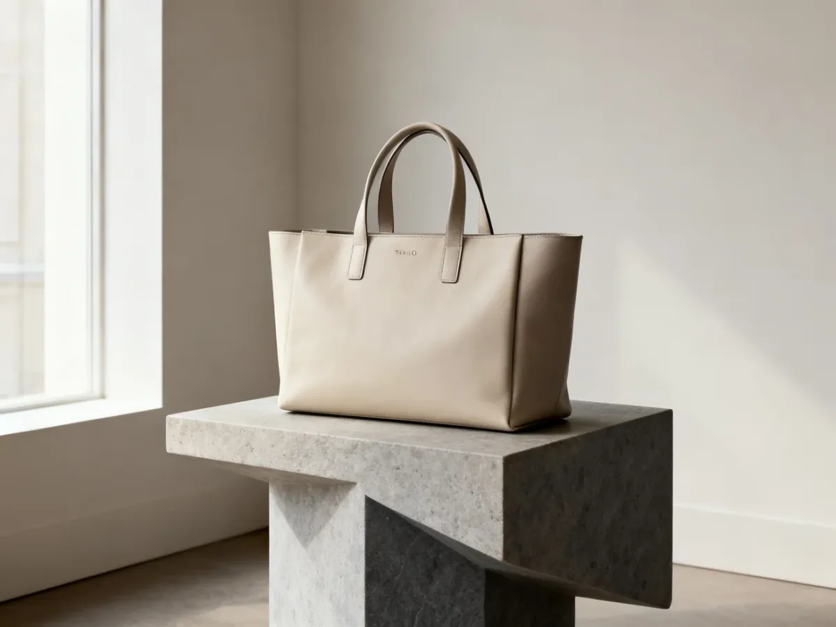 Minimalistyczna torebka The Row Margaux w eleganckim wnętrzu